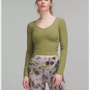 lululemon Align Long Sleeve Shirt Size 6 Bronze Green